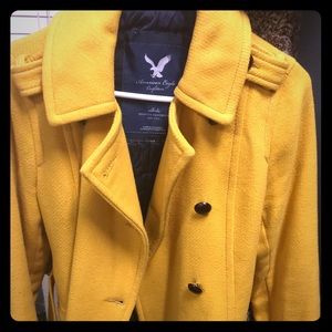 Yellow pea coat